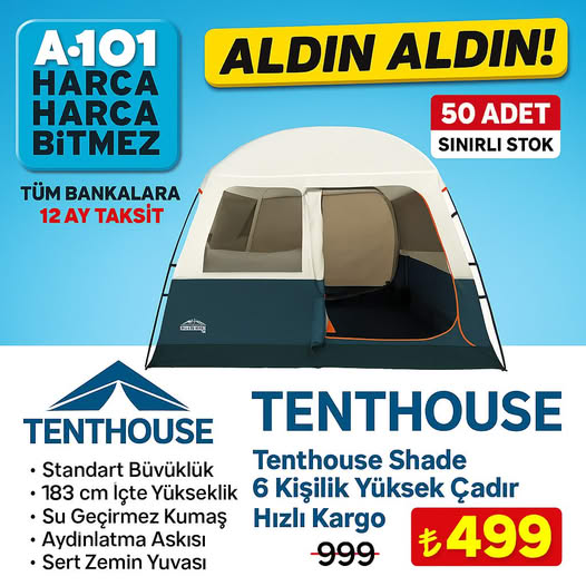 Tenthouse Shade 6 Kişilik Yüksek Çadır